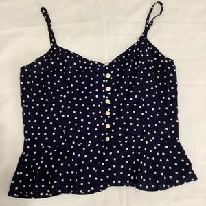 INTERMIX XS Polka Dot spaghetti straps Top (W559)